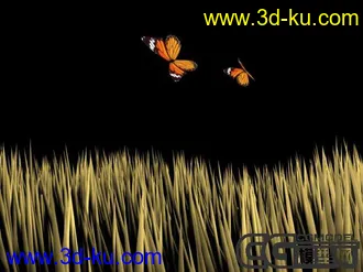 3D打印模型夕阳下的蝴蝶（有动作）的图片