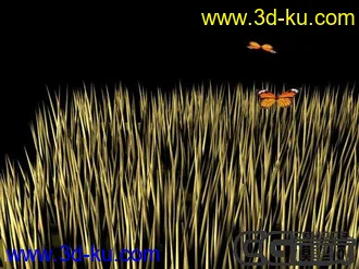 3D打印模型夕阳下的蝴蝶（有动作）的图片