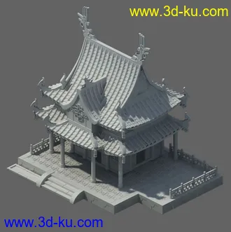 3D打印模型很久以前做的一个白模的建筑的图片