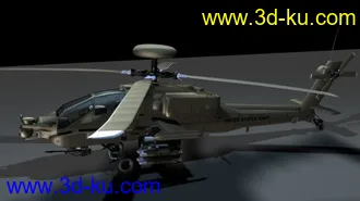 3D打印模型阿帕奇武装直升机的图片
