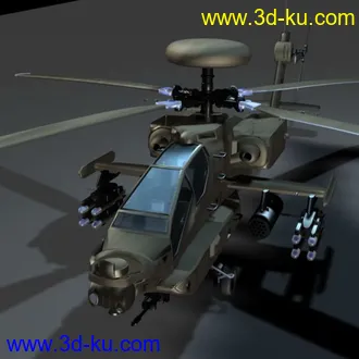 3D打印模型阿帕奇武装直升机的图片