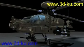 3D打印模型阿帕奇武装直升机的图片