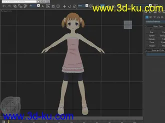 3D打印模型一个游戏中的女孩子角色的图片
