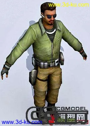 3D打印模型LEET写实游戏人物。（带法线+贴图）的图片