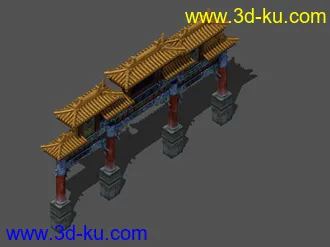 3D打印模型古牌坊的图片