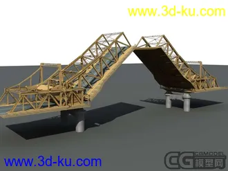 3D打印模型自己做的一座金刚桥 有贴图和简单动画的图片