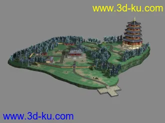 3D打印模型湖心岛的图片