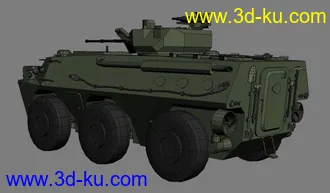 3D打印模型PLA 的ZSL92B轮式装甲输送车--原创的图片