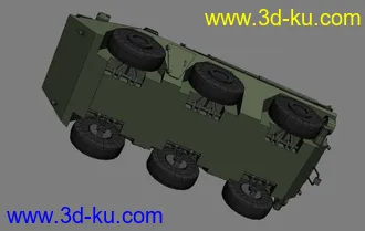 3D打印模型PLA 的ZSL92B轮式装甲输送车--原创的图片