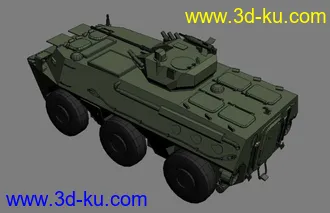 3D打印模型PLA 的ZSL92B轮式装甲输送车--原创的图片