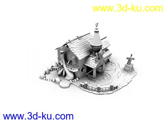 3D打印模型Q 版2.5D场景的图片