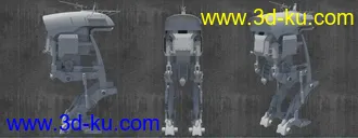 3D打印模型机械战车_白模的图片