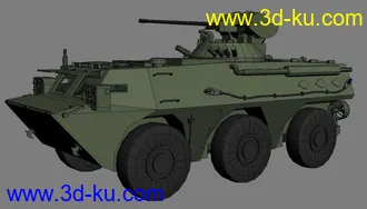 3D打印模型PLA 的ZSL92A轮式装甲输送车--原创的图片