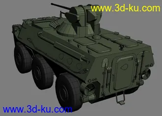 3D打印模型PLA 的ZSL92A轮式装甲输送车--原创的图片
