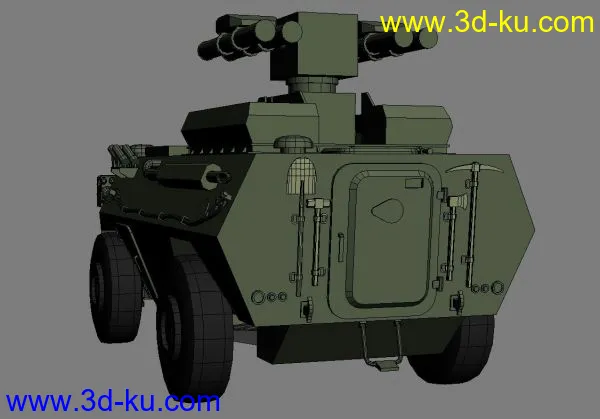 PLA 的AFT09反坦克导弹发射车--原创模型的图片5