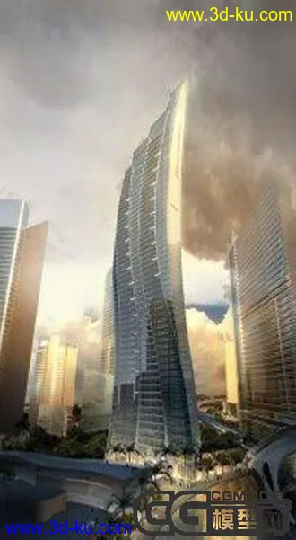 3D打印模型未来城市带贴图完整版的图片