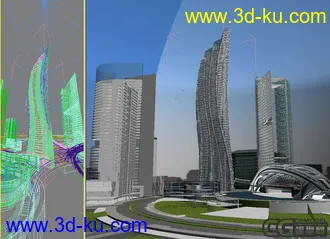3D打印模型未来城市带贴图完整版的图片