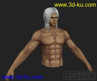 3D打印模型自己做的半身,肌肉贴图画了很久,还行,大家多顶顶的图片