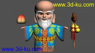 3D打印模型寿星老找了好久没找到，自己做了一个。的图片