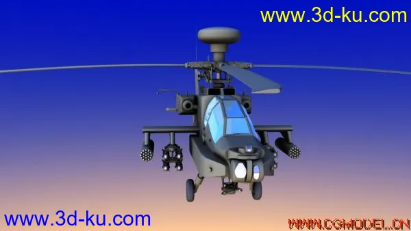 AH-64D拆UV画贴图把简模给你模型的图片1