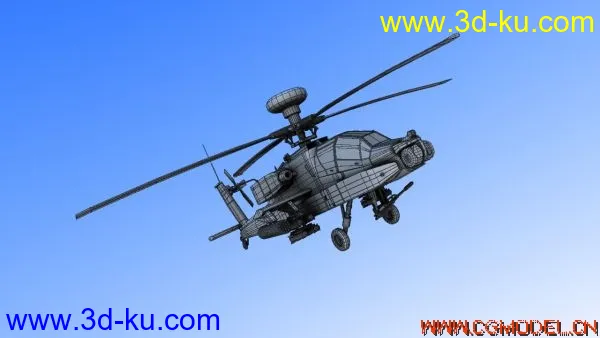 AH-64D拆UV画贴图把简模给你模型的图片2