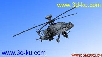 3D打印模型AH-64D拆UV画贴图把简模给你的图片
