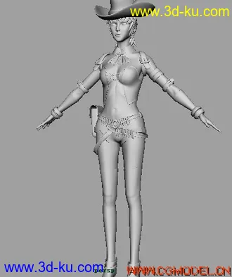 3D打印模型新手maya制作的女人的图片