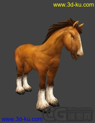 马 模型 带材质的图片