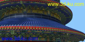 3D打印模型maya版天坛祈年殿（有贴图），附赠埃菲尔铁塔及悉尼歌剧院的图片