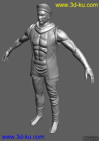 3D打印模型郭靖郭大侠(新年第一个礼物,带Bip绑定和标准姿势)的图片