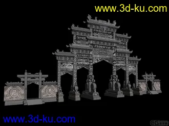 3D打印模型牌坊的图片