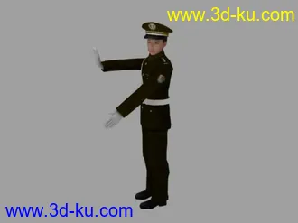 两个男交警  模型的图片