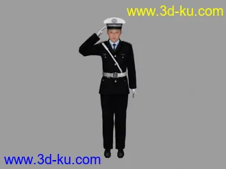 两个男交警  模型的图片