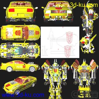 3D打印模型新年礼物变形金刚的图片