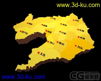 3D打印模型辽宁地图的图片