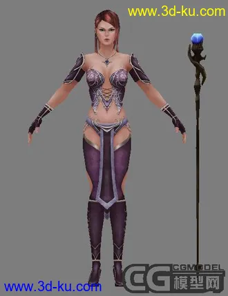 女性角色，模型+TGA贴图，MAX8格式的图片