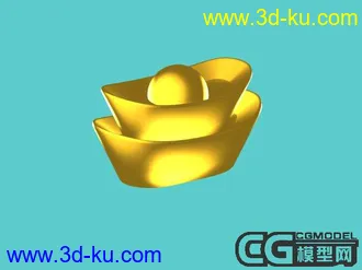 3D打印模型很好的一个元宝的图片