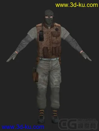 发一个次世代游戏人物。已经上模型。的图片