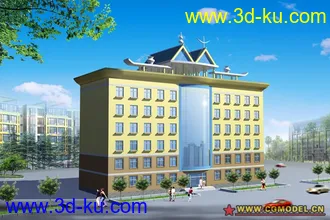 3D打印模型机关楼的图片