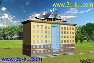 3D打印模型机关楼的图片