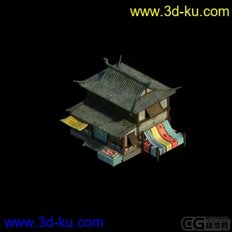 一个2D场景3D模型，有喜欢的拿走的图片