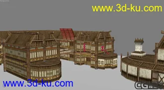 3D打印模型一个古代游戏场景简模的图片