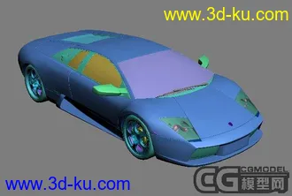 3D打印模型兰博基尼+贴图+三视图的图片