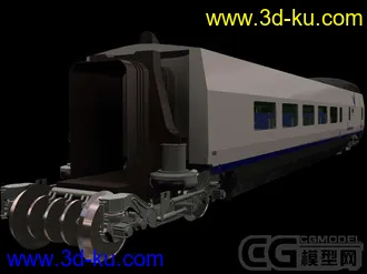 一个相当漂亮的火车模型（带灯光材质）的图片