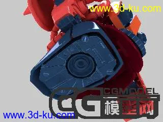 3D打印模型sd扎古-赤色彗星-倒角半高模的图片