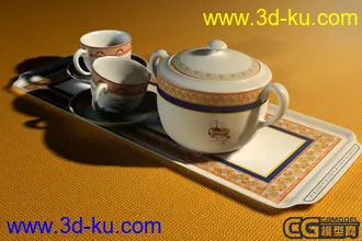 3D打印模型精模茶具一套的图片