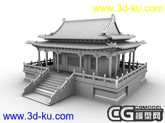 3D打印模型很细致的古代建筑的图片