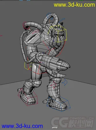 已绑定好的游戏角色模型，非常的棒的图片