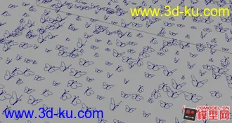3D打印模型maya粒子替代蝴蝶飞舞源文件的图片
