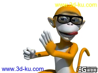 3D打印模型卡通猴子（带骨骼蒙皮）的图片